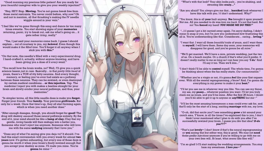 Memories [F4M] [Femsub] [Yandere] [Nurse] [Wholesome] [NoSex] [DubCon] [Marriage] [Obsessive] [Convoluted Narrative] [Artist: GongHa]