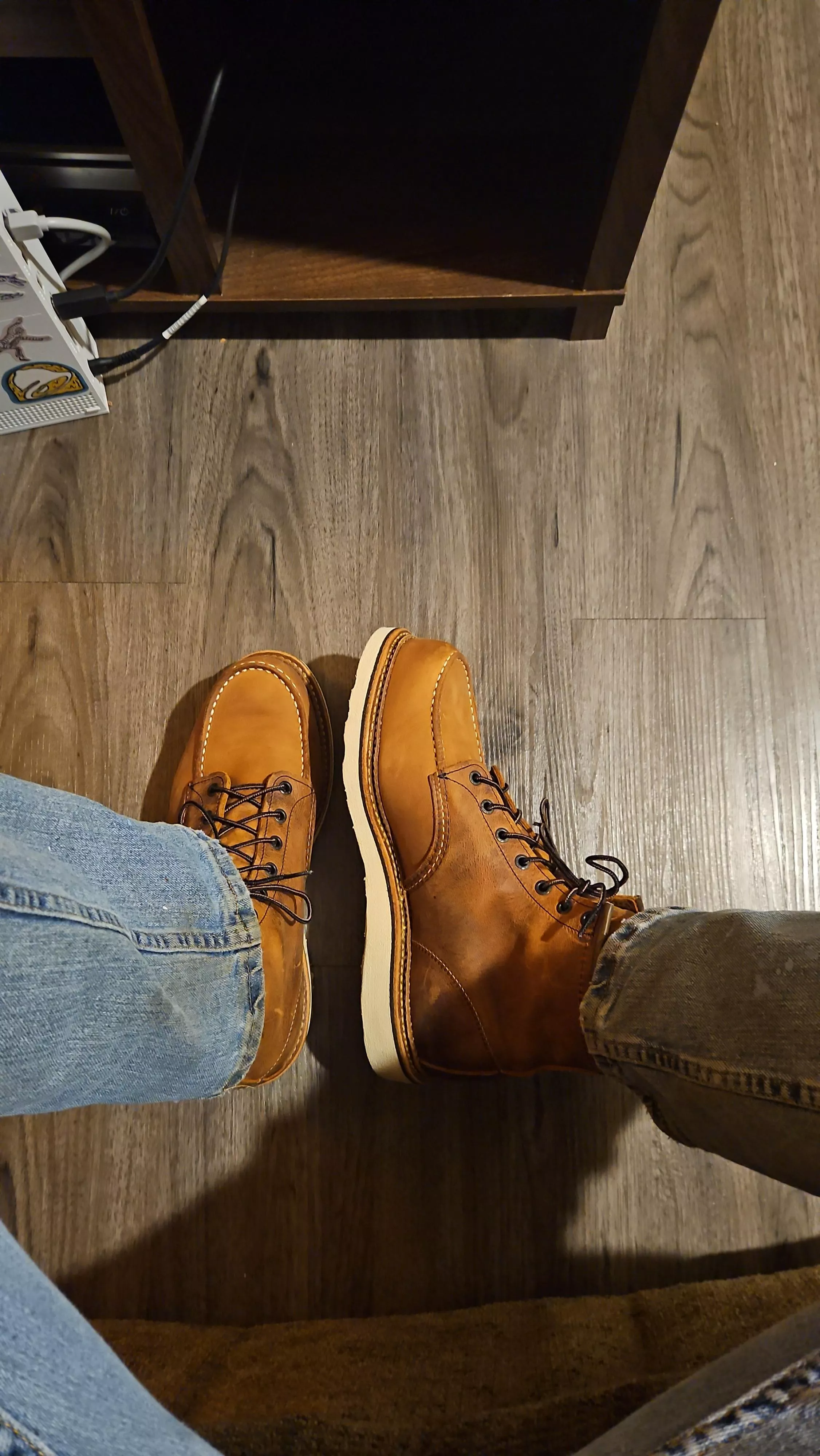 Red wing boots for electrical work