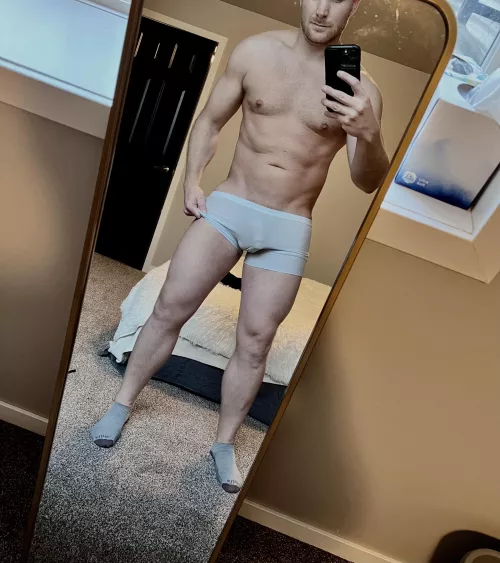 See through underwear look way better on moms than dads… but damn these are comfy. (32)