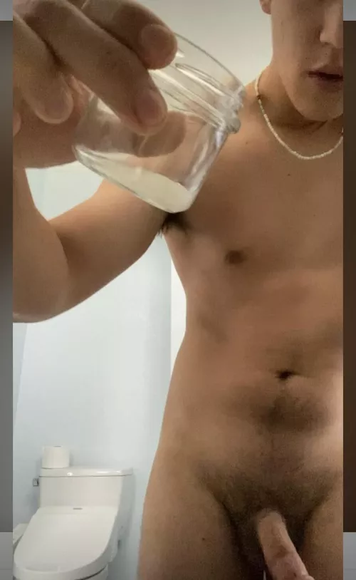 Someone on Reddit wanted me to cum in a glass and drink it lol