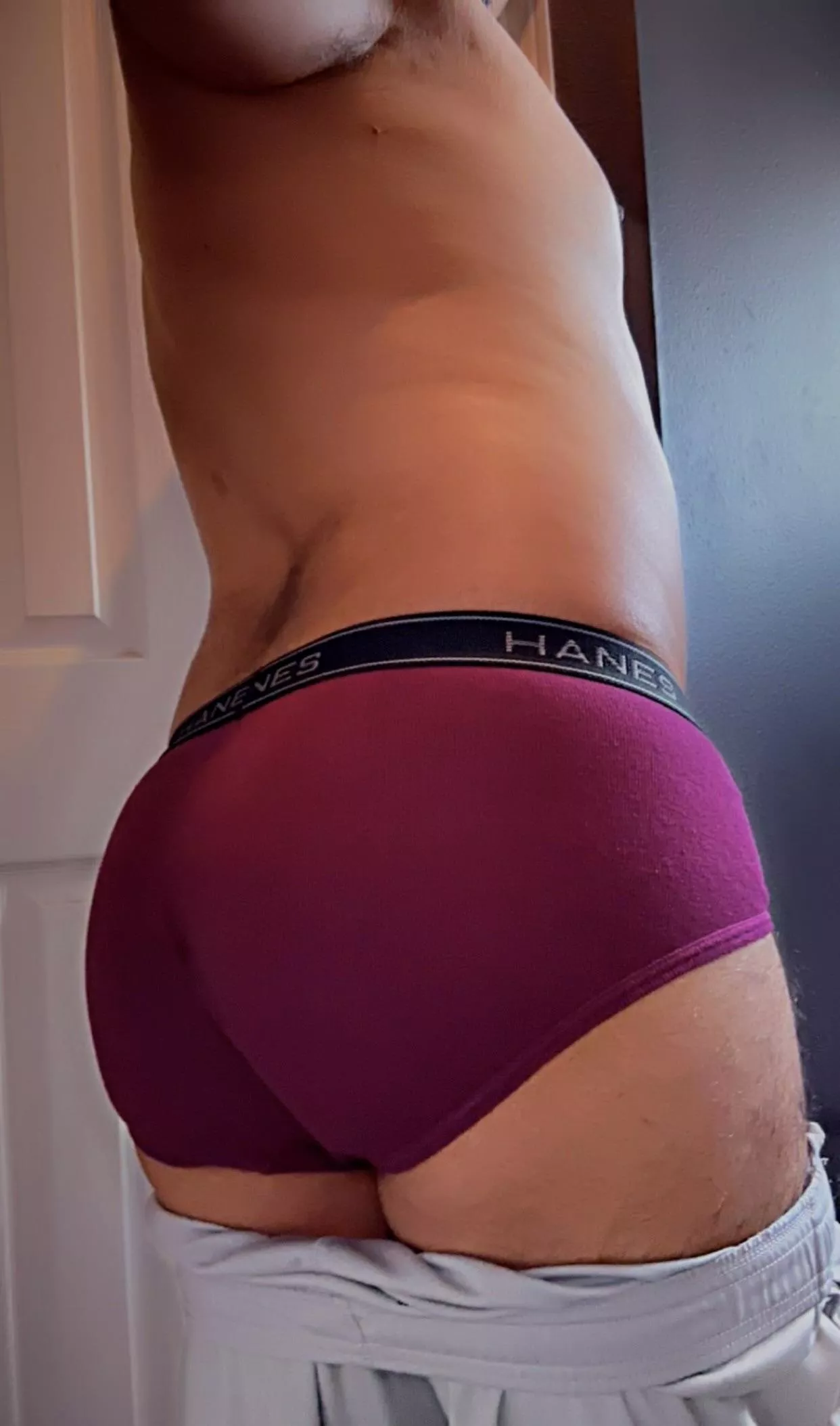 Sweaty from doing the lawn 