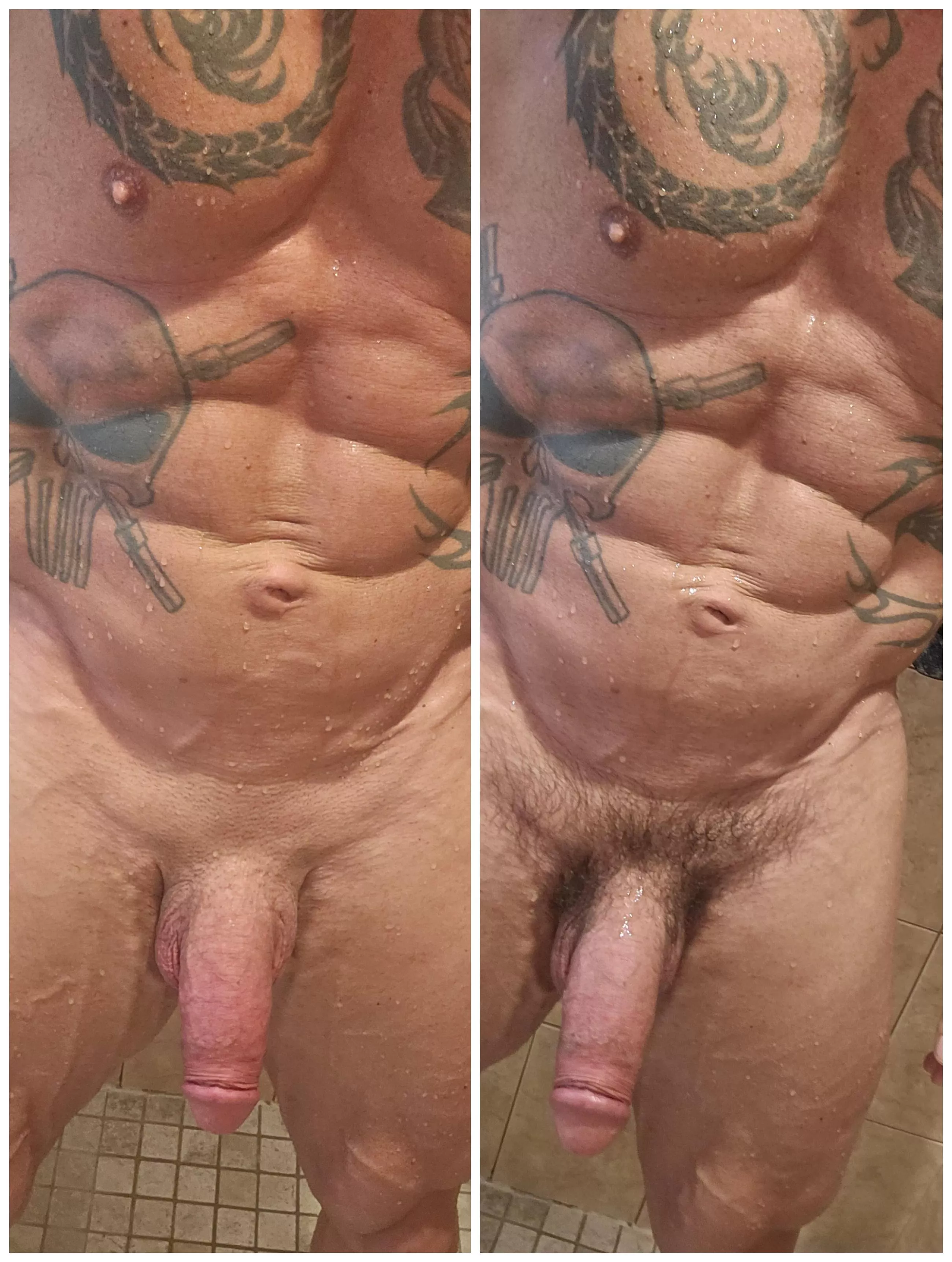 The big question on reddit, hairy or shaved? 