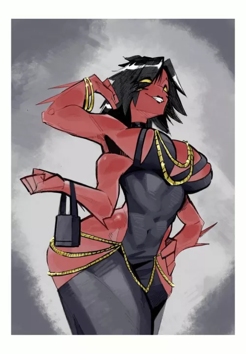 The things she xan do with four arms...