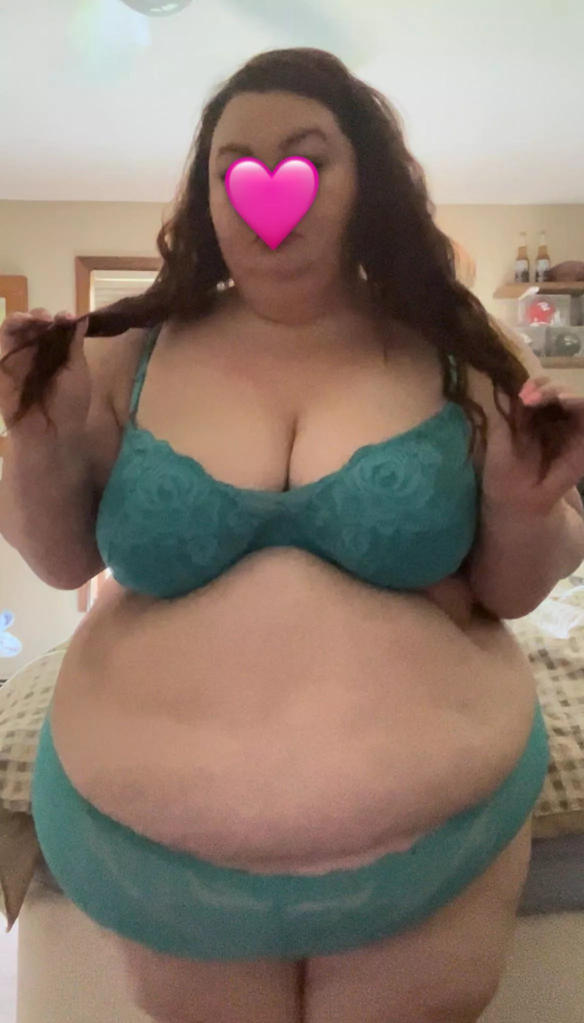 Thinking about putting my hair in pigtails for daddy tonight. 