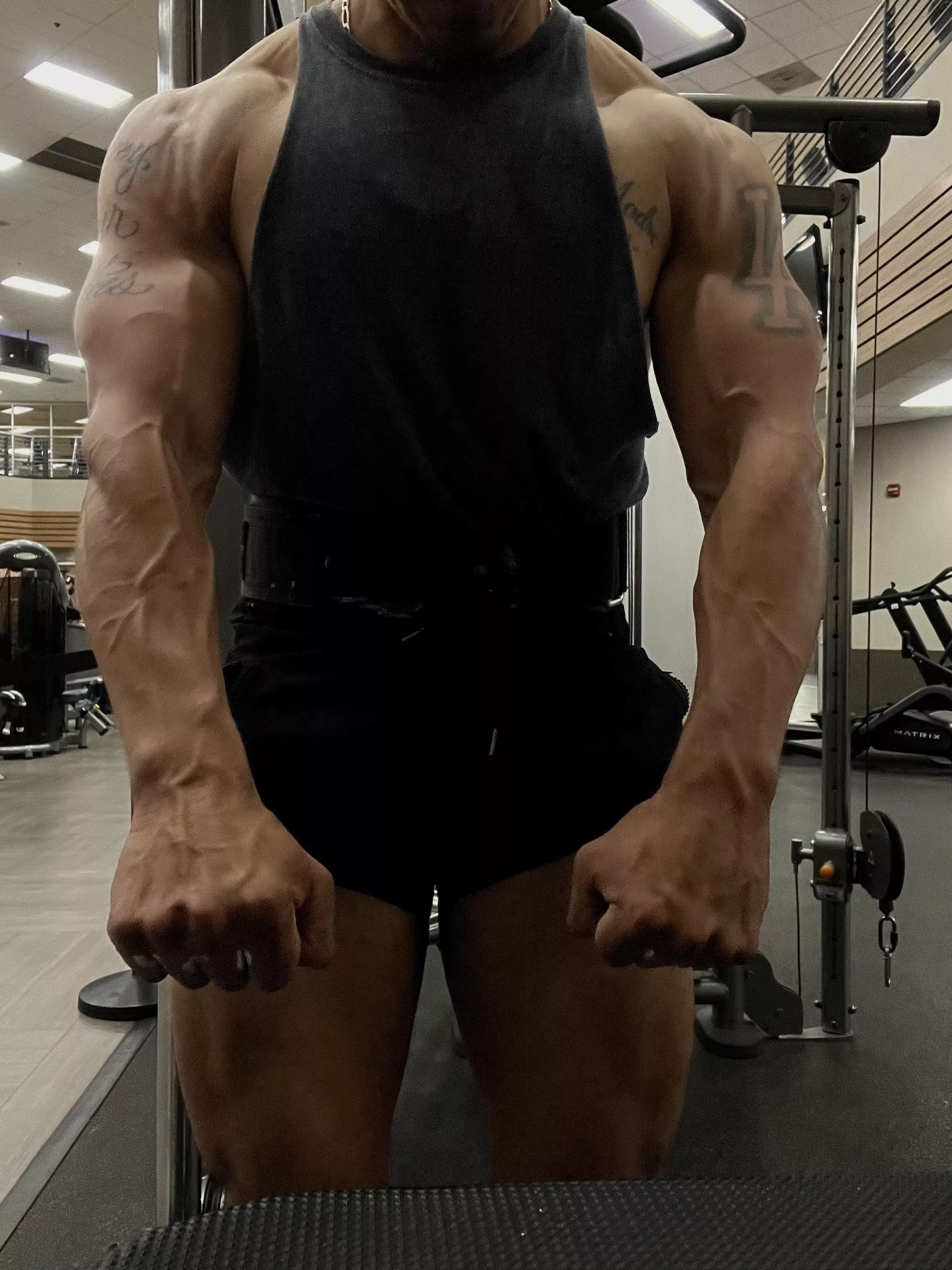 Want my arms and forearms full of veins 