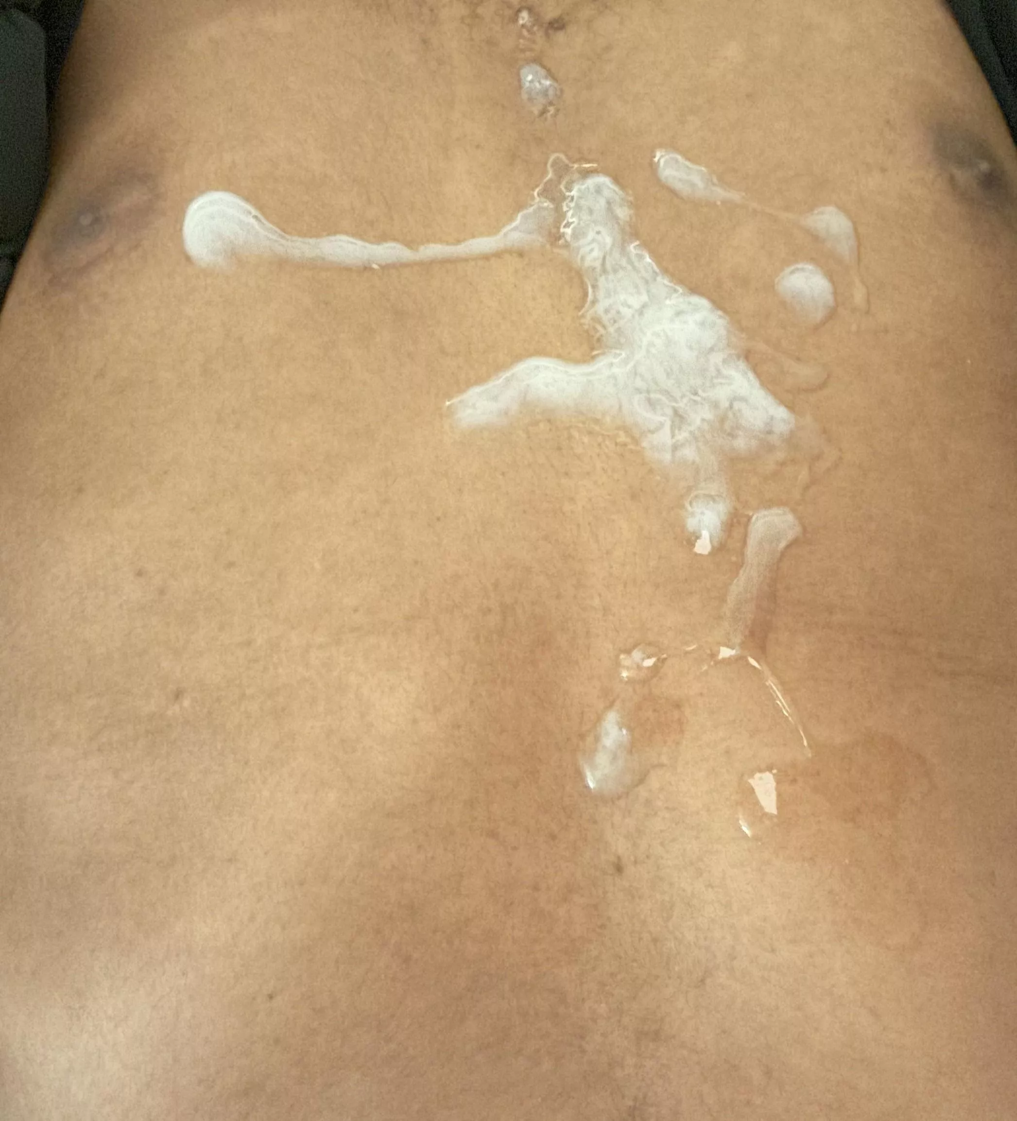 after sucking my dick I let this guy cum on my chest