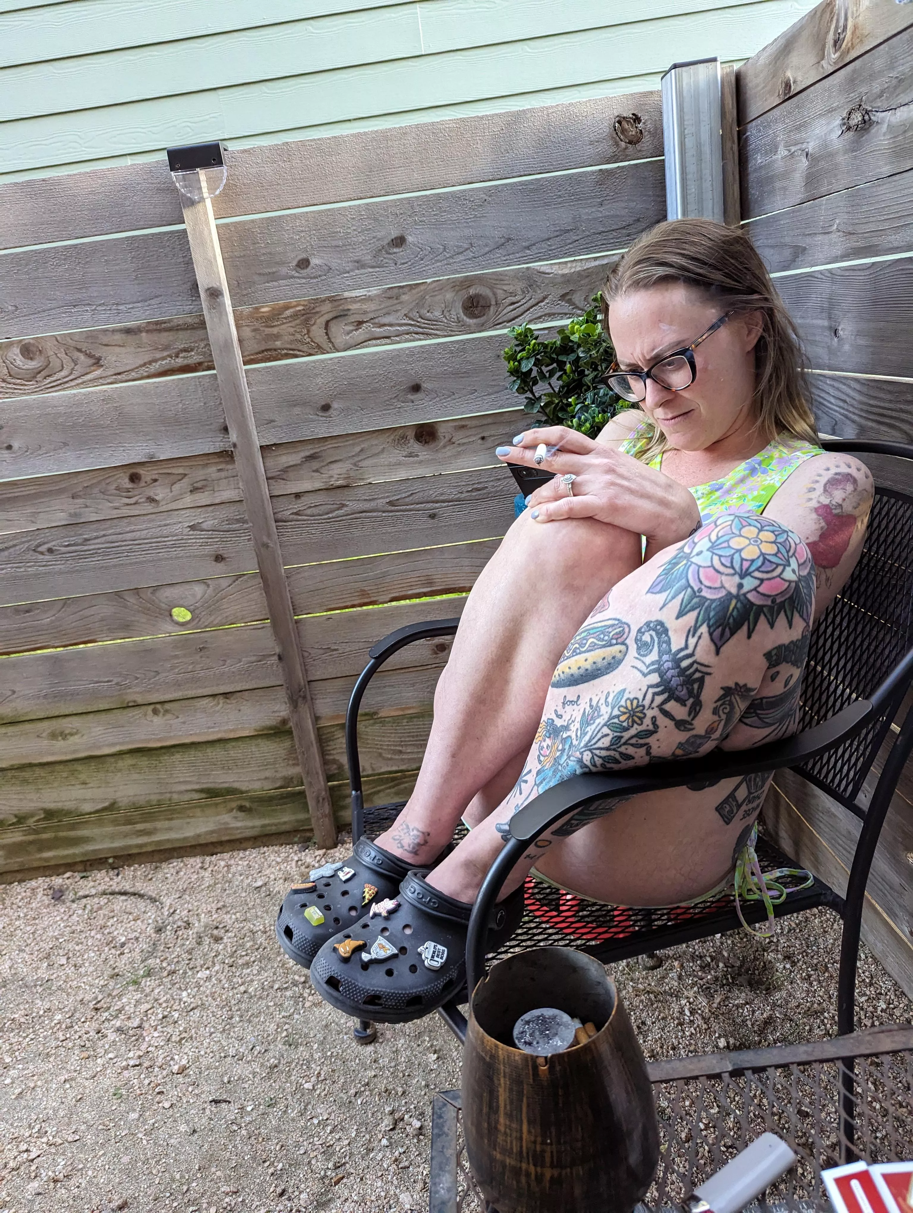 Afternoon smoke after some play time with my bull