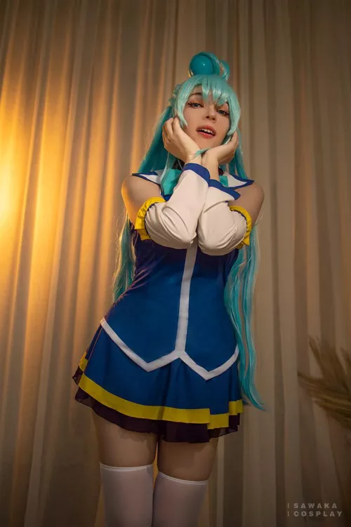 Aqua from KonoSuba cosplay by Sawaka