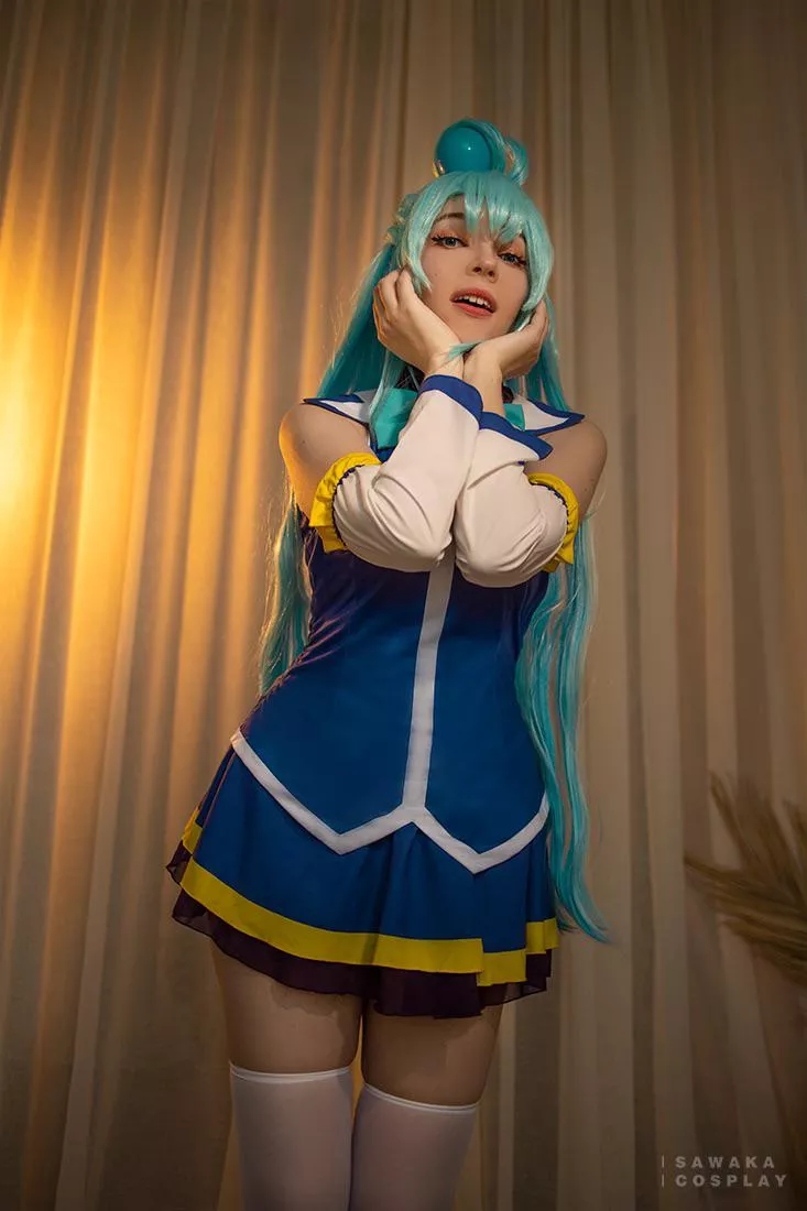 Aqua from KonoSuba cosplay by Sawaka