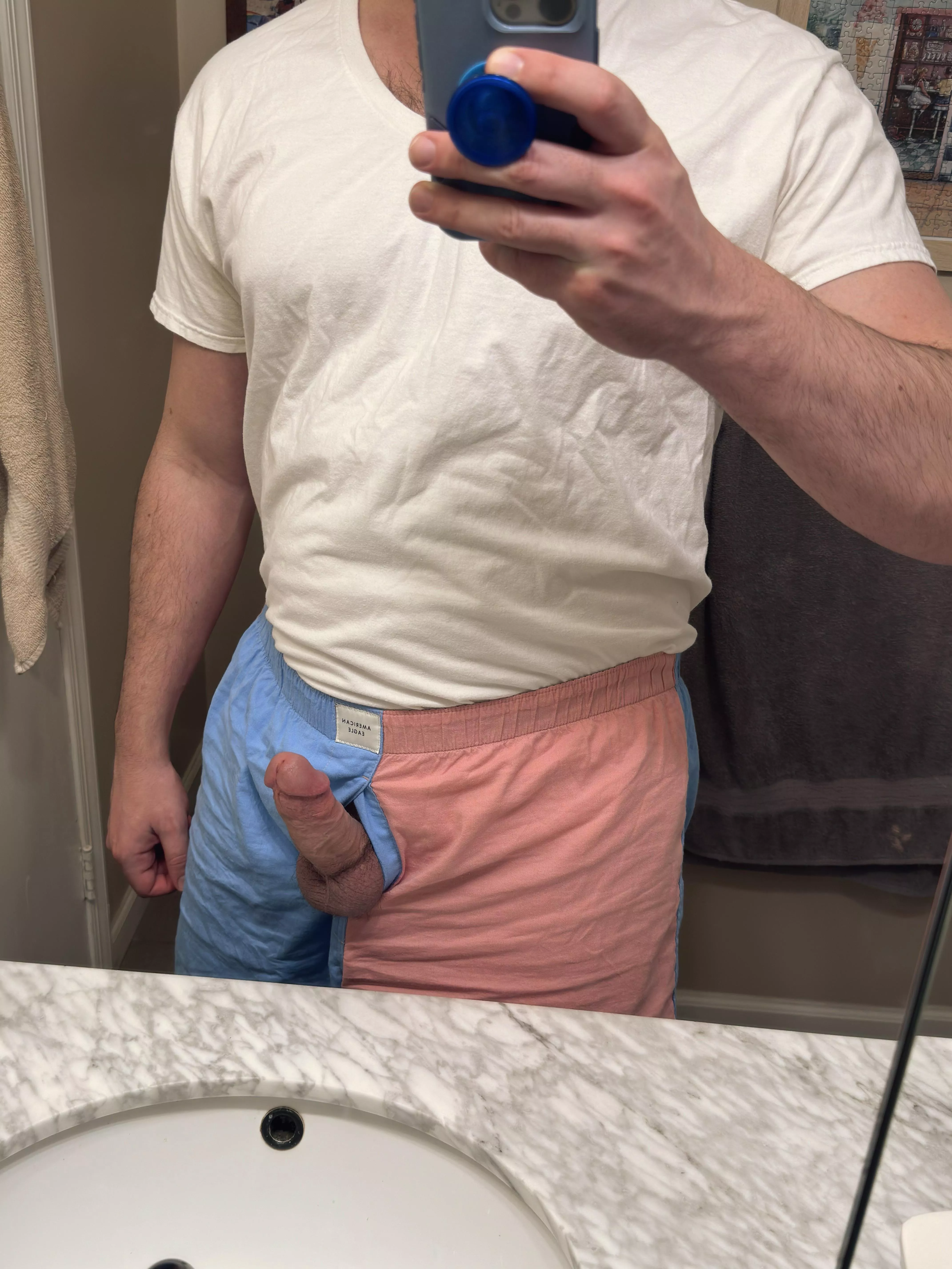 Comfy boxers, beautiful cock 😌