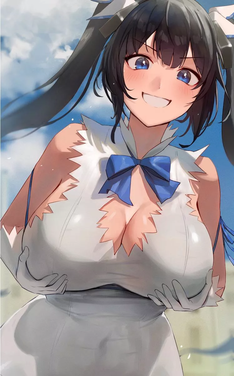 Hestia shows off her balloons (Rororo) [DanMachi]