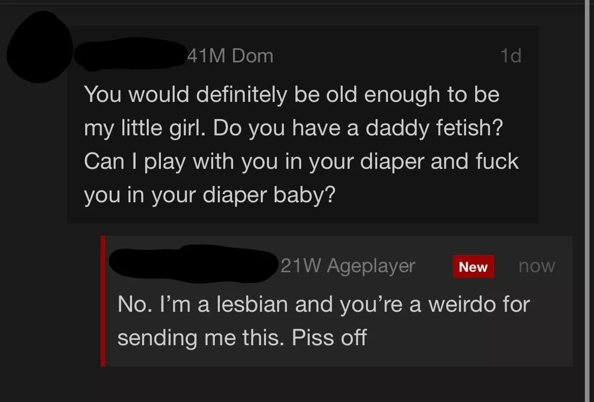 I HATE getting these messages on fetlife… so gross