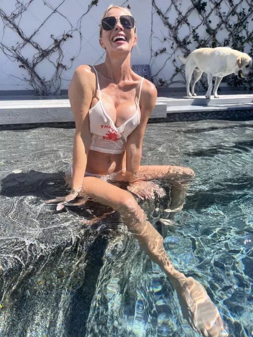 I love to play in the hot tub