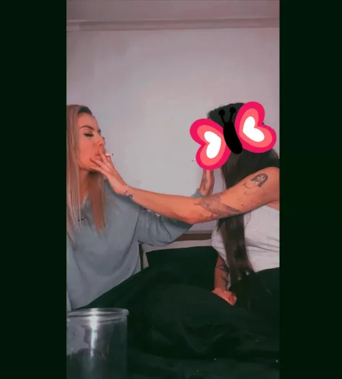 Inhaling pleasure creating clouds of desire