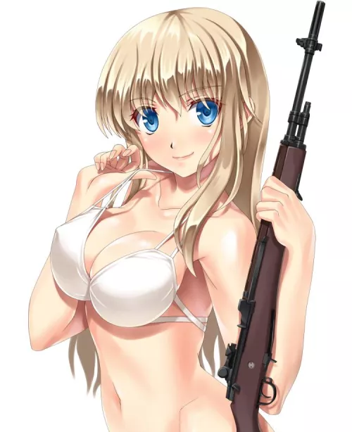 M14 in white bikini [Upotte!] (Hammerman Benkei)