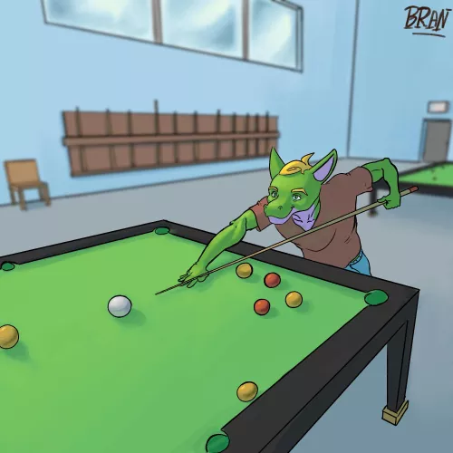 playing pool (art by me)