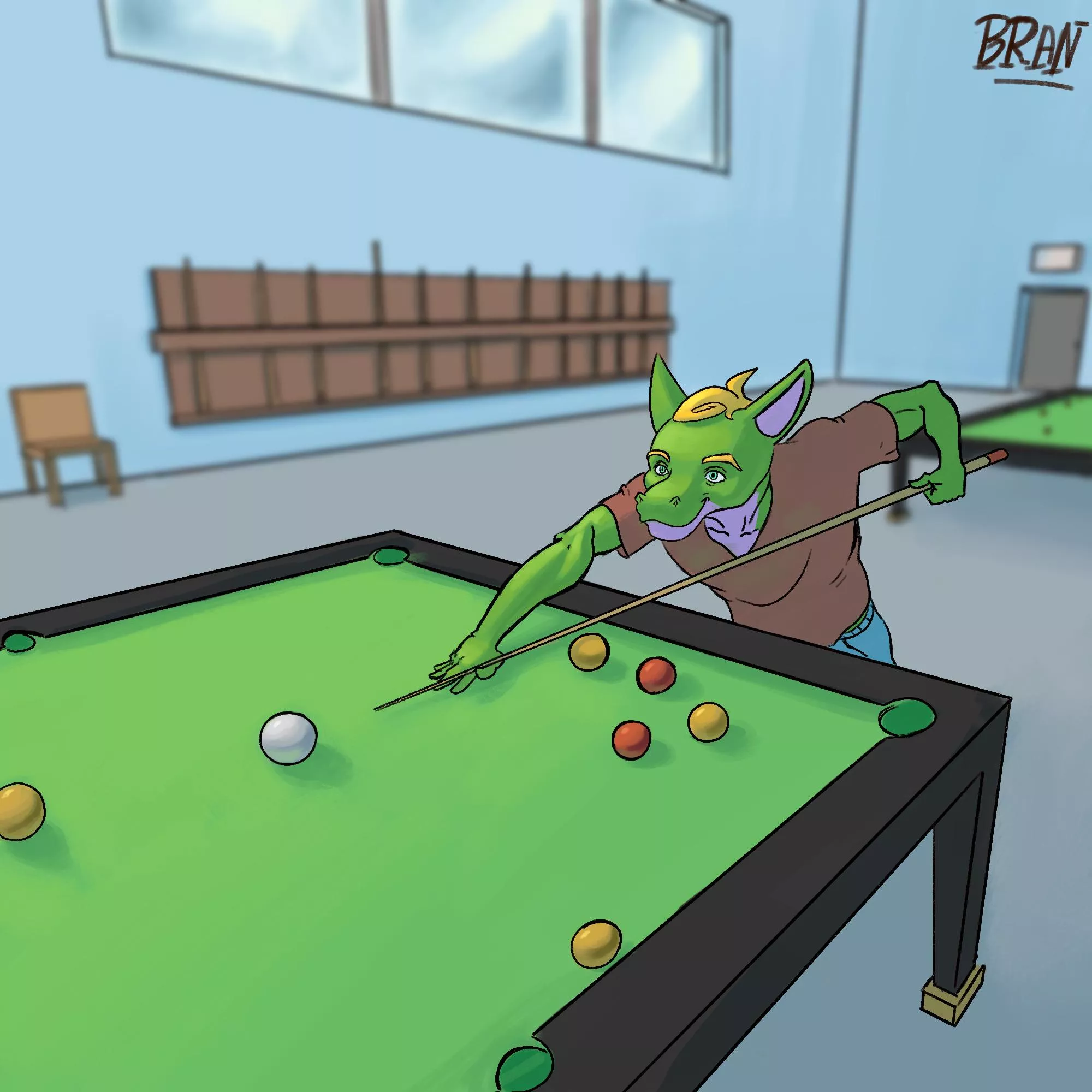 playing pool (art by me)
