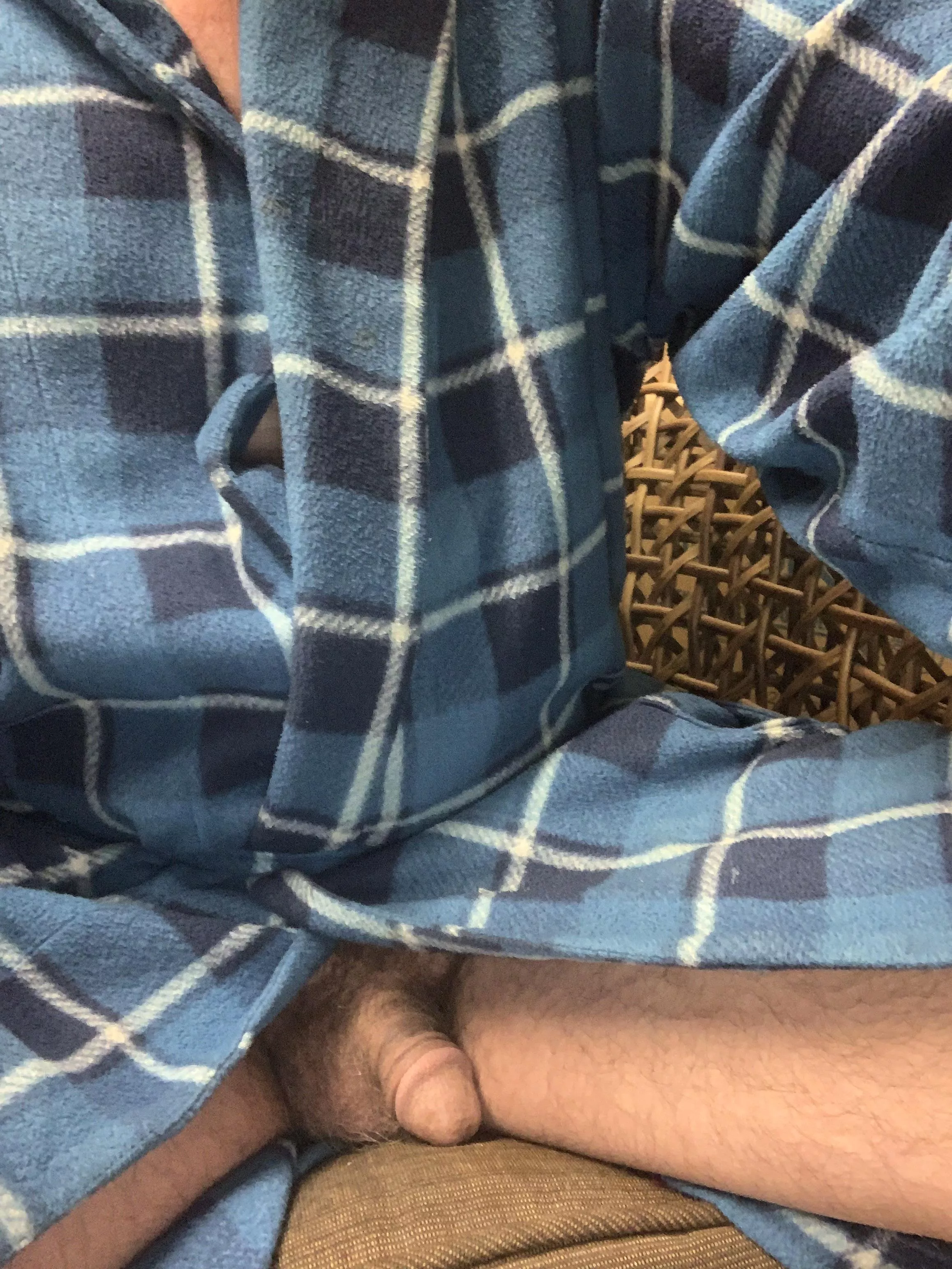 This robe never covers when I sit down. I hope you don’t mind.