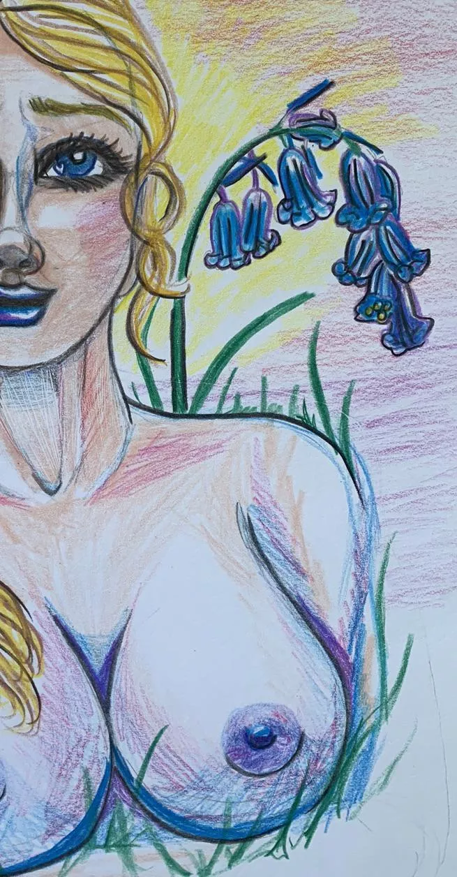 Blue bells. Colored Pencil. By Me