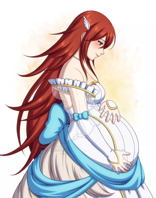 Cordelia's bridal dress only makes her rounded figure to look even prettier (@misscherrylle)