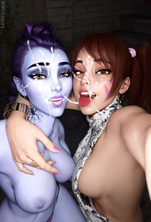 D.va & widowmaker (lewdink)