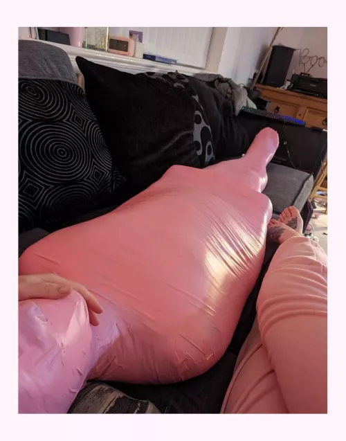 Getting wrapped in pigk is cool right?