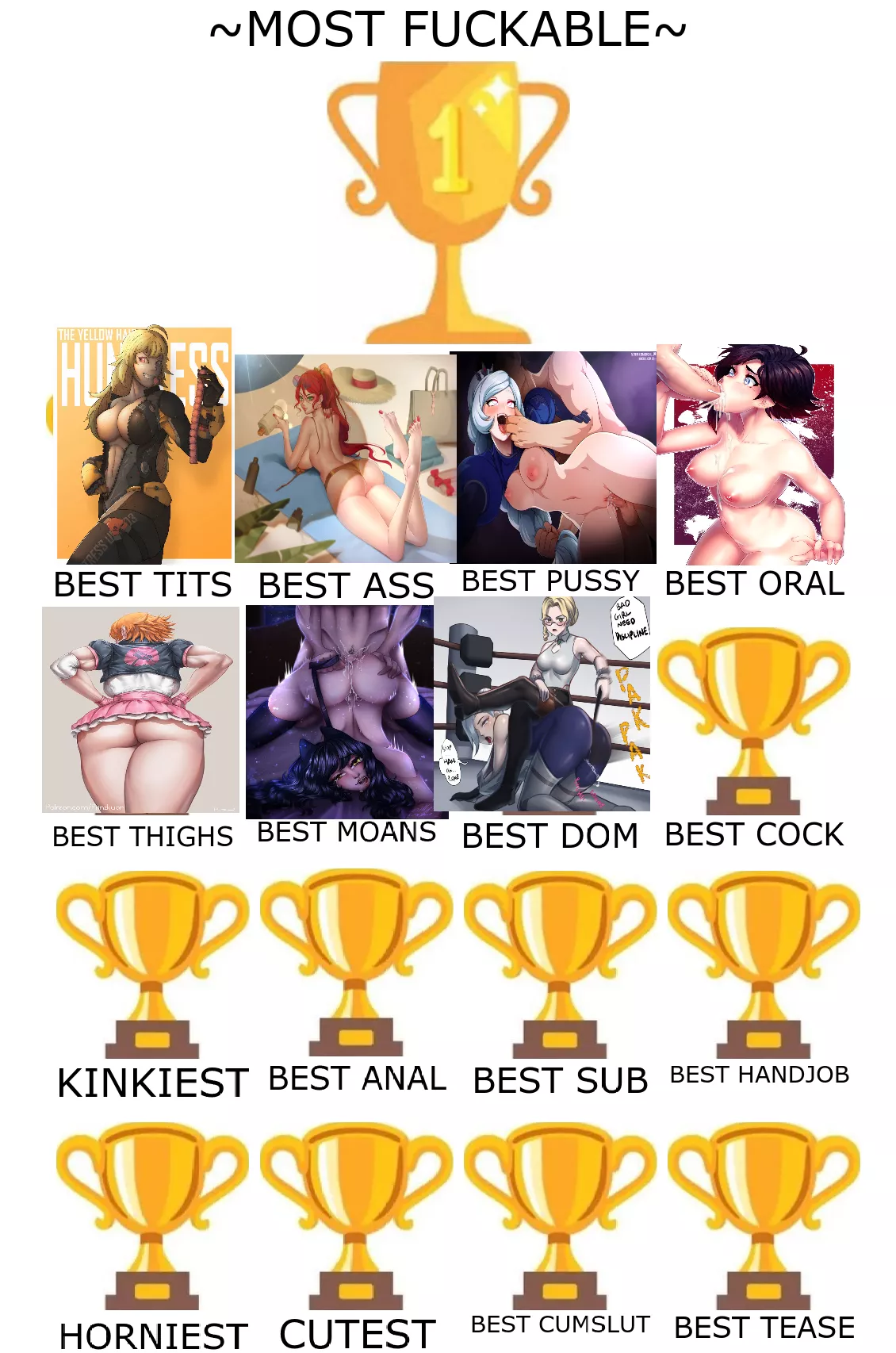 Glynda has won best dom. comment next for best cock