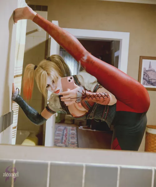 Harley Quinn stretching (XieAngel) [DC]