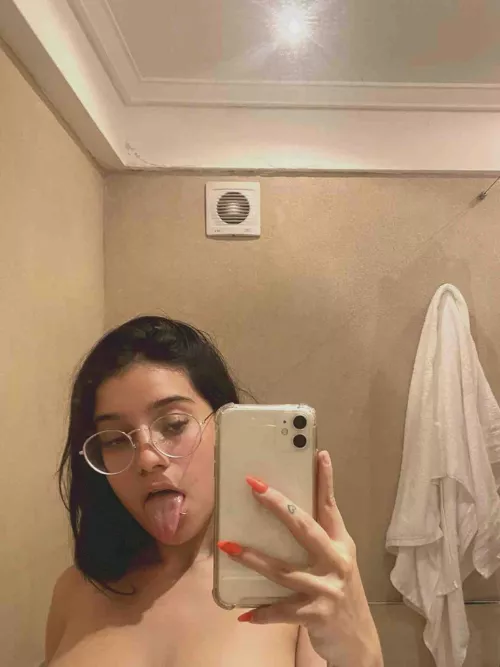 Let me test how quickly my little, natural boobs can release your balls.