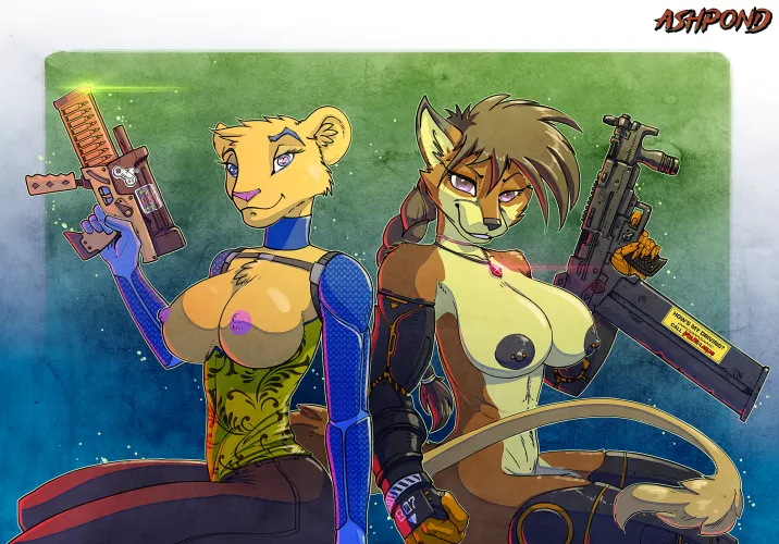 Machine Gun Girls (OC) Hope you dig them!