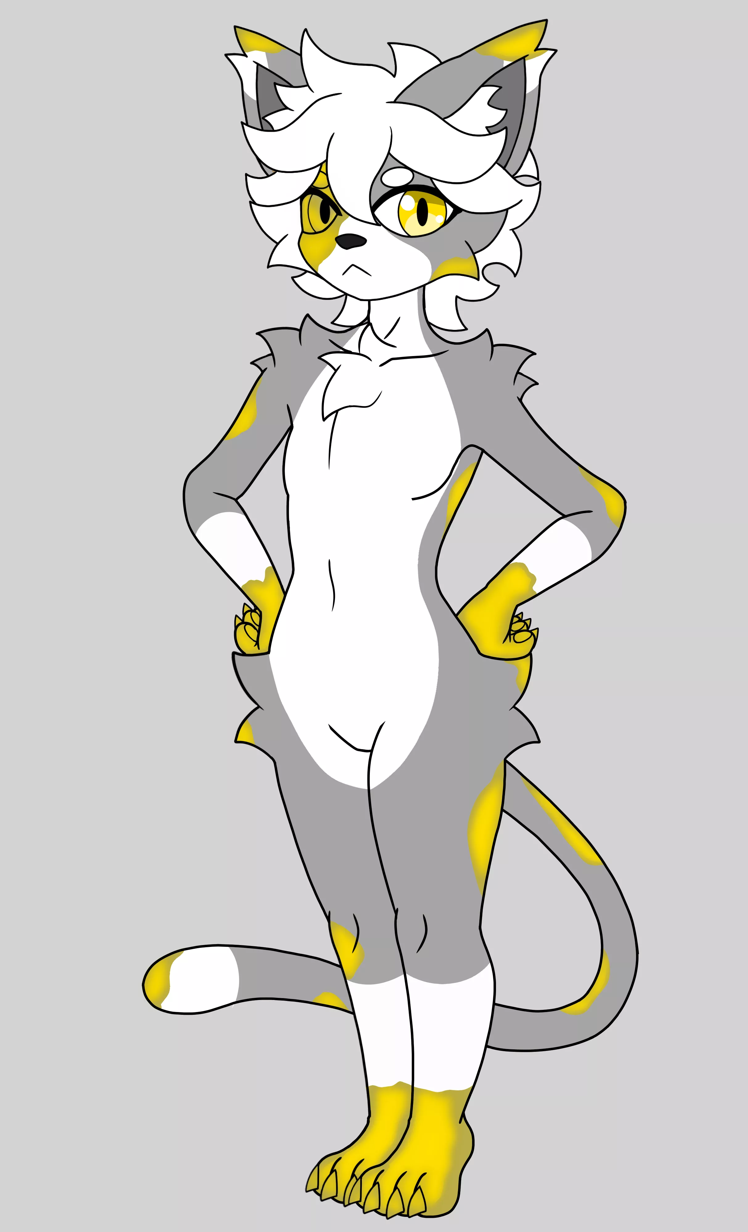 made a cat fursona his name is midas :3c