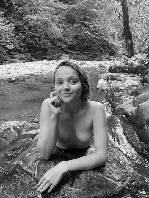 My little nipples stood up in nature. I like to undress in public, how do you feel about it?