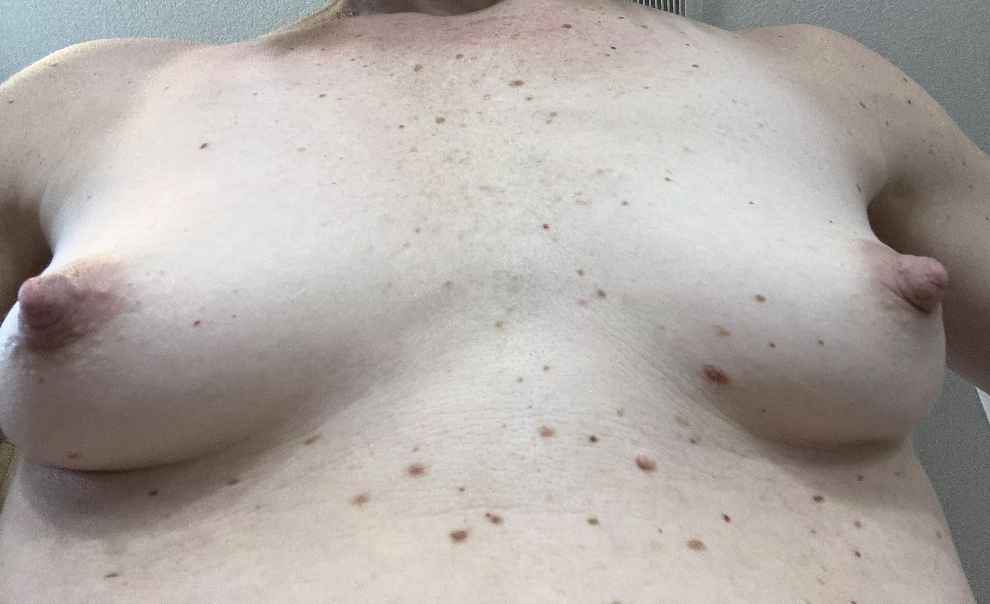 My tiny tits may be getting better with age. 43 yr old MILF. 