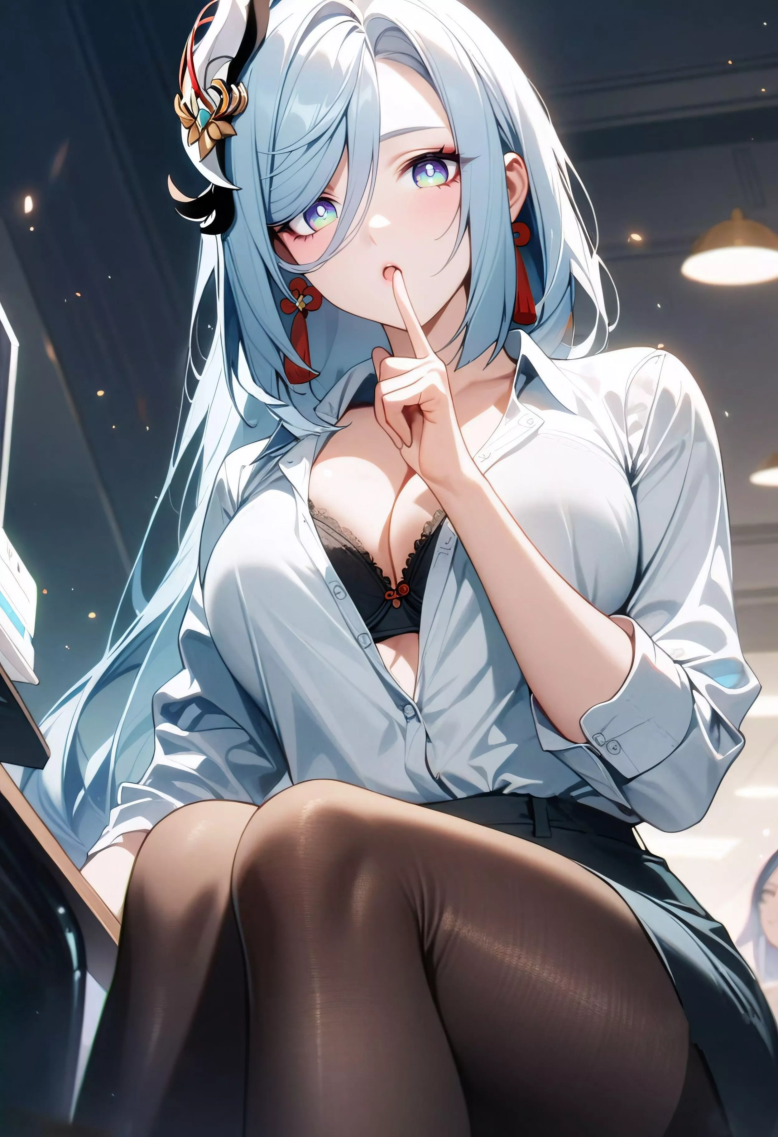 Office Lady Shenhe [Genshin Impact]