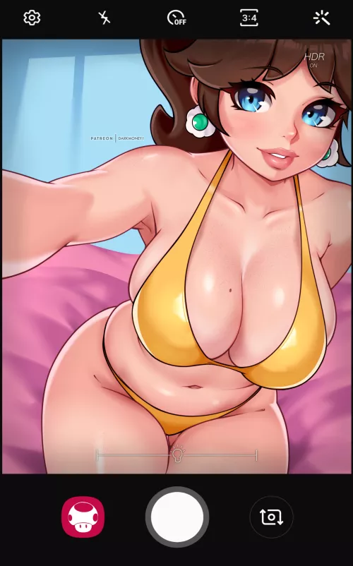 Princess Daisy taking a selfie