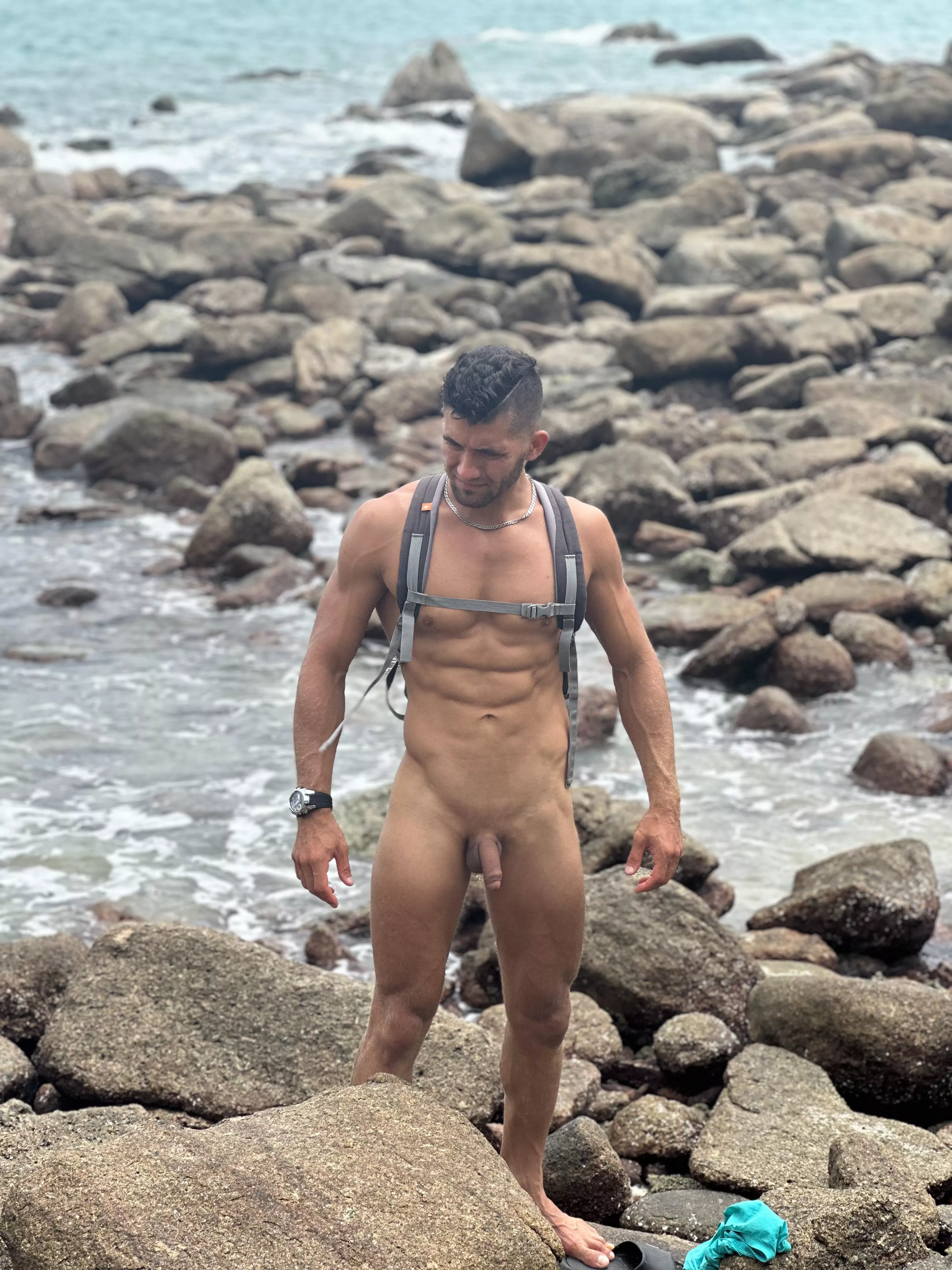 Risky beach adventure, perfect emotions 🤤