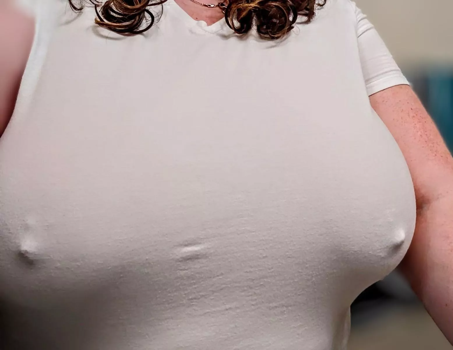 Shirt is tight and that's alright. 