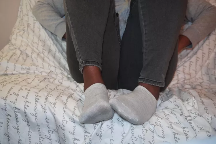 Take my feet and try to munch on them