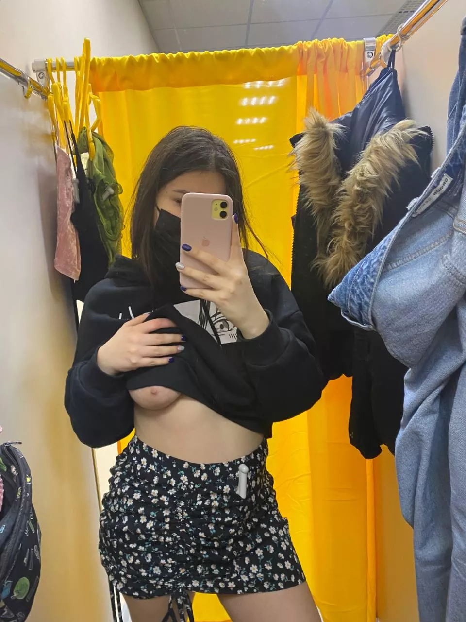 Trying on a new outfit