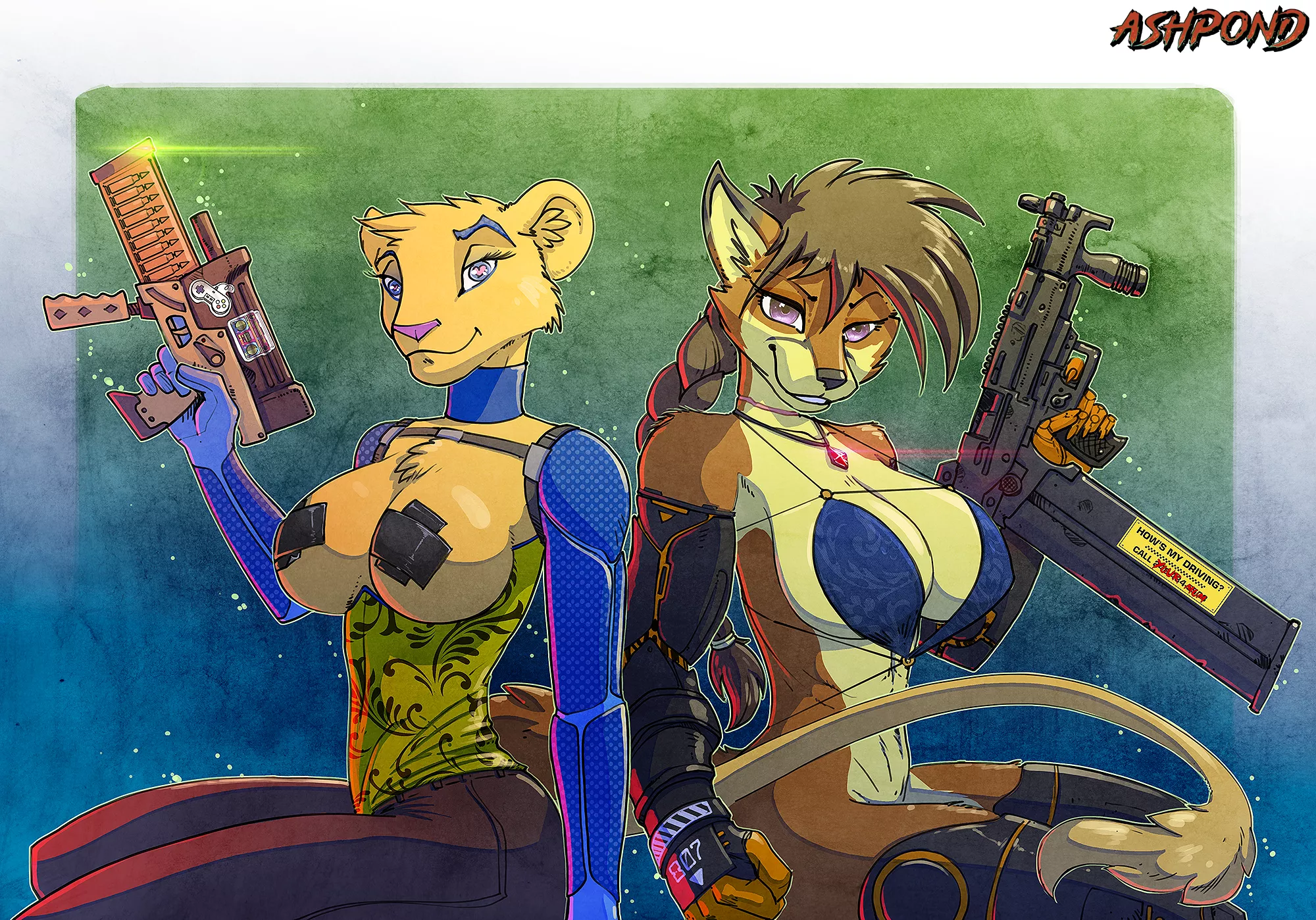 Twin Submachines (OC) I hope you like them! <3