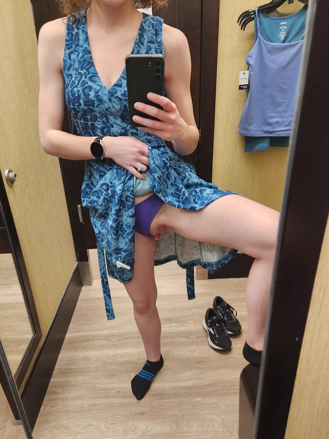A little flashing in the dressing room 