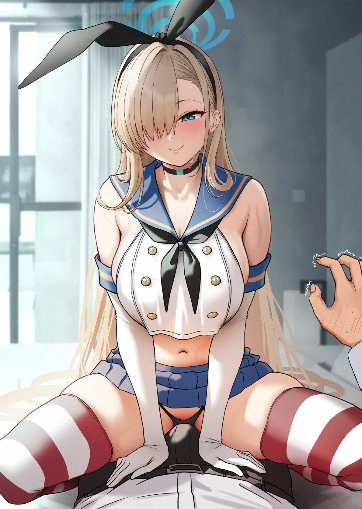 Asuna in Shimakaze's clothes