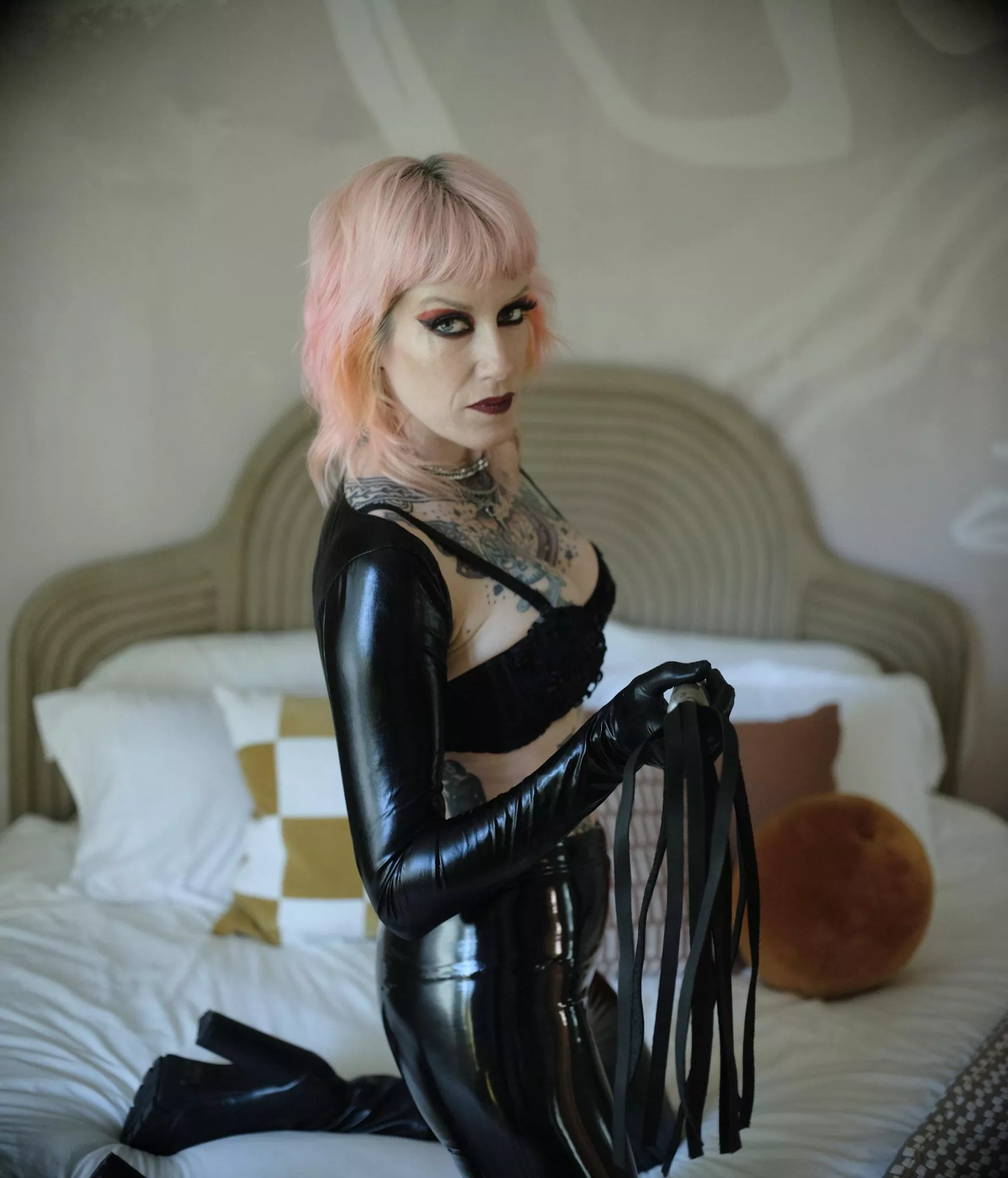 Black shiny fit check