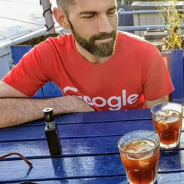 Enjoying Long Island Tea in the sun (which seldom happens)