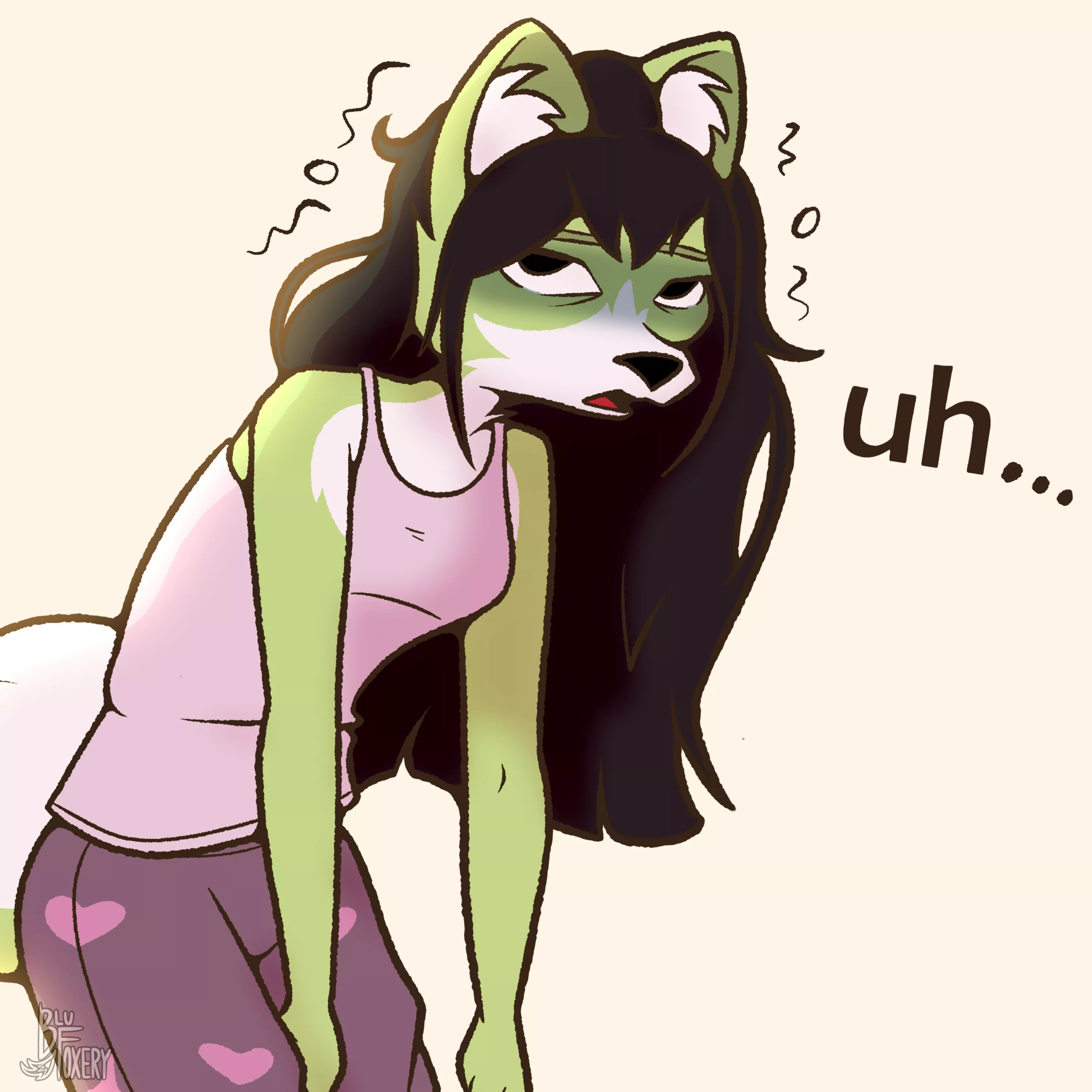 Exhausted....(drawn by me...)