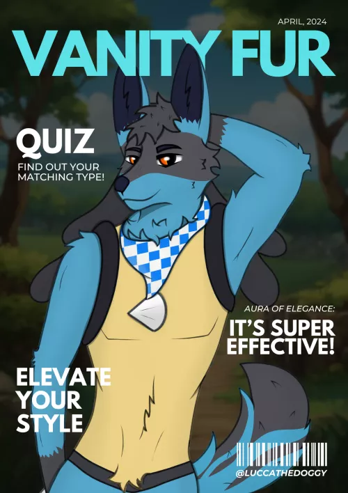 Leo knows how to strike a pose x3 (art by me, LuccaTheDoggy)