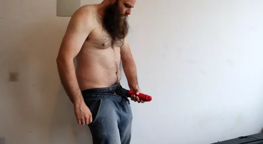 Me, while I'm holding a dildo in front of myself