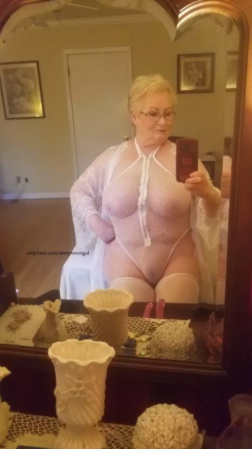 See-through clothing, never too old for that (72F) - Michelle