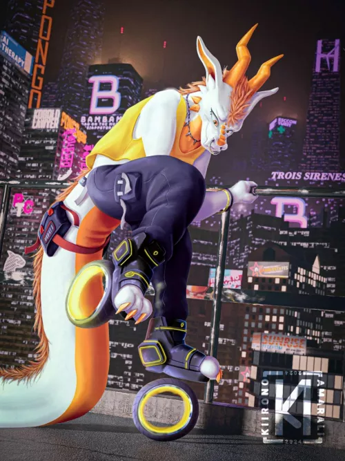 Setting up the roller blades (art by me)