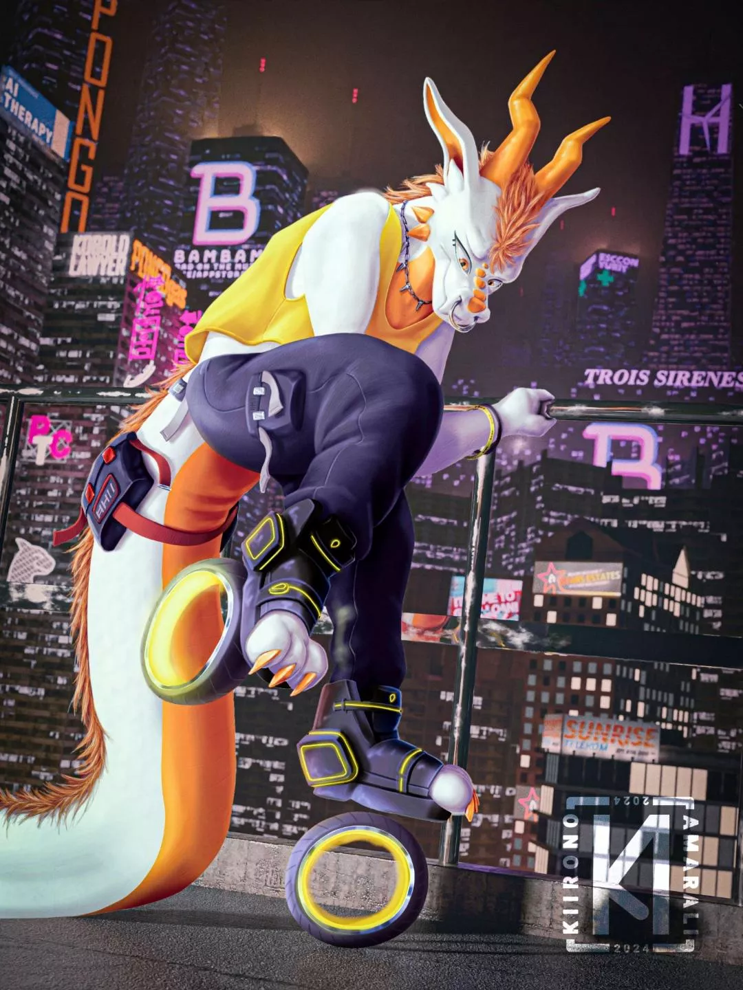 Setting up the roller blades (art by me)